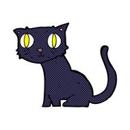 comic cartoon black cat N6