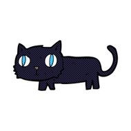 comic cartoon black cat N7