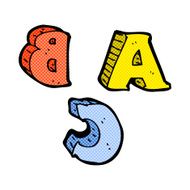 comic cartoon ABC letters N3