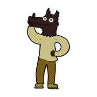 comic cartoon werewolf with idea N2