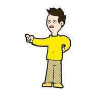 comic cartoon shocked boy pointing N2