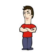 comic cartoon annoyed man with folded arms N5