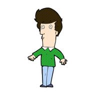 comic cartoon startled man N14