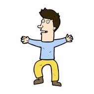 comic cartoon startled man N15