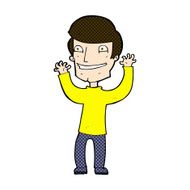 comic cartoon excited man N21