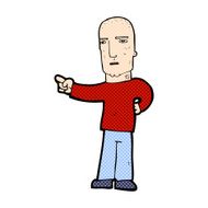 comic cartoon tough guy pointing N3