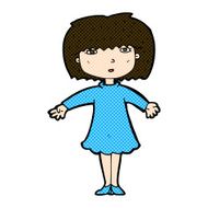 comic cartoon surprised woman N68