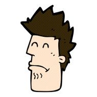 comic cartoon man feeling sick N3