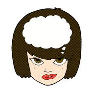comic cartoon woman thinking N11
