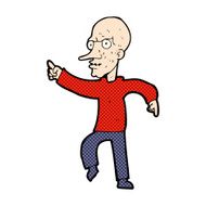 comic cartoon angry old man N44