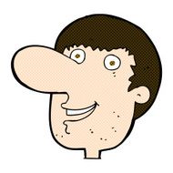 comic cartoon happy male face N6