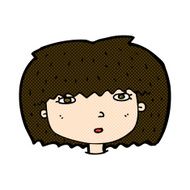 comic cartoon female face N45