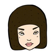 comic cartoon annoyed female face N3