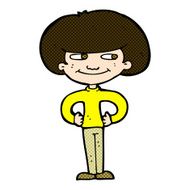 comic cartoon boy with hands on hips N3