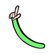 comic cartoon pointing arm N9