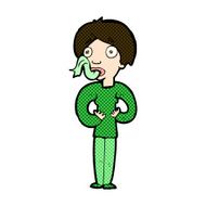 comic cartoon woman sticking out tongue N3