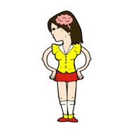 comic cartoon intelligent woman N6