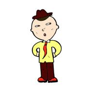 comic cartoon man wearing hat N3
