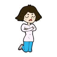 comic cartoon annoyed woman N54