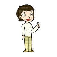 comic cartoon woman giving thumbs up symbol N20