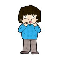 comic cartoon worried boy N9