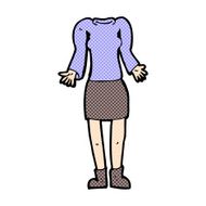 comic cartoon female body with shrugging shoulders (mix and matc N3