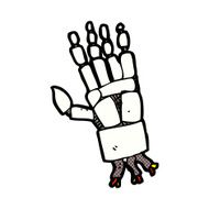 comic cartoon robot hand N3