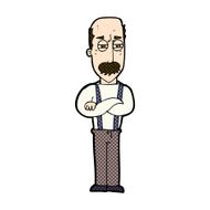 comic cartoon annoyed old man N19