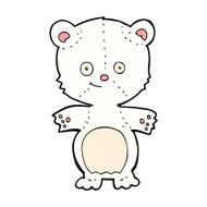 comic cartoon happy polar bear
