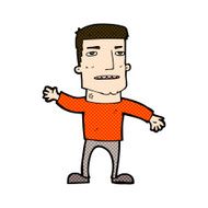 comic cartoon waving stressed man N3