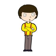 comic cartoon staring boy N6