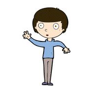 comic cartoon staring boy N7