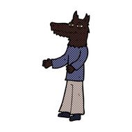 comic cartoon wolf man N16