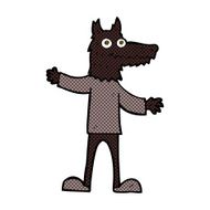 comic cartoon wolf man N17