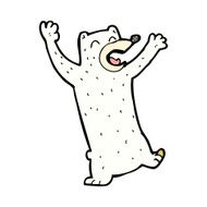 comic cartoon polar bear N13