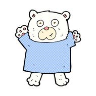 comic cartoon cute polar bear N12