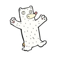 comic cartoon polar bear N14