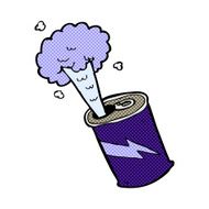 comic cartoon fizzing soda can N11