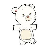 comic cartoon cute polar bear N14