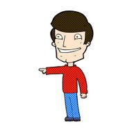 comic cartoon happy man pointing N18