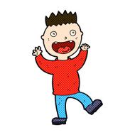 comic cartoon crazy happy man N3