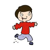 comic cartoon excited boy N42
