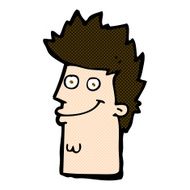 comic cartoon happy man face N5