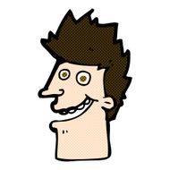 comic cartoon happy man face N6