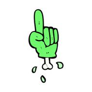 comic cartoon pointing halloween hand N2