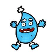comic cartoon funny water drop creature