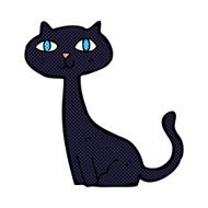 comic cartoon black cat N8