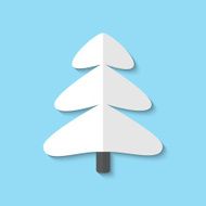 Vector xmas tree web flat icon