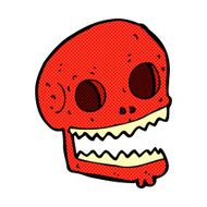 comic cartoon spooky skull N45