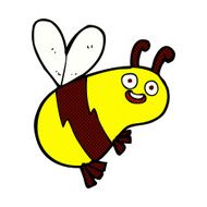 funny comic cartoon bee N5